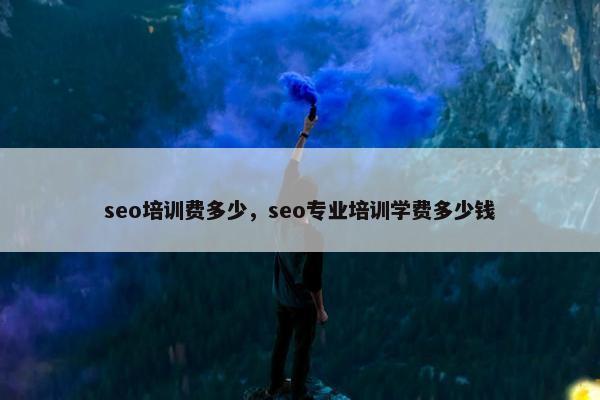 seo培训费多少，seo专业培训学费多少钱