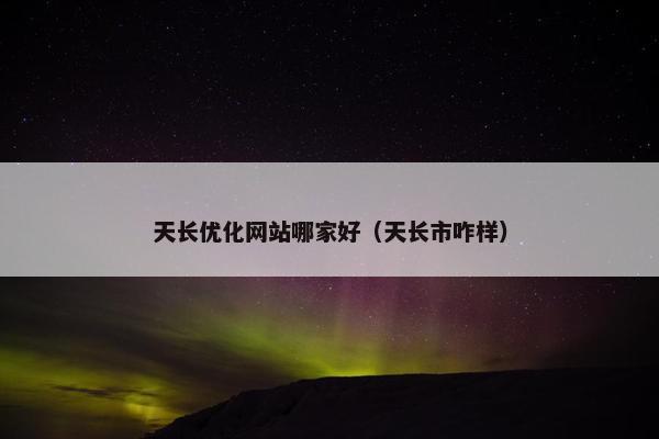 天长优化网站哪家好（天长市咋样）