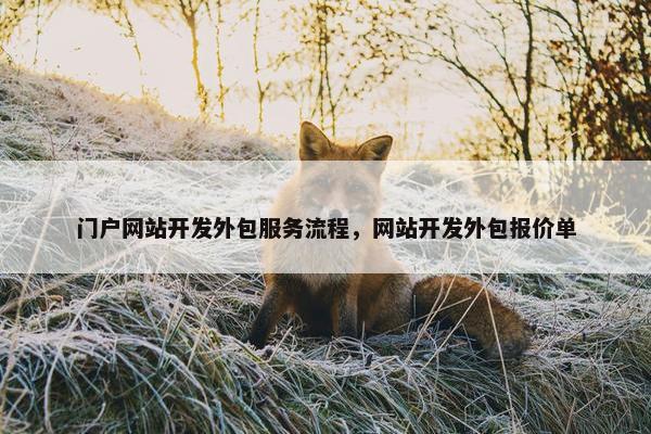 门户网站开发外包服务流程，网站开发外包报价单