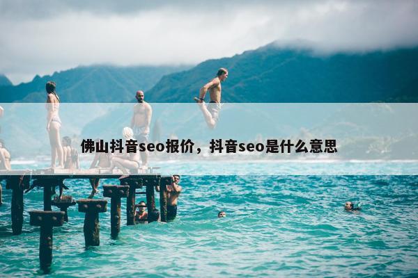 佛山抖音seo报价，抖音seo是什么意思