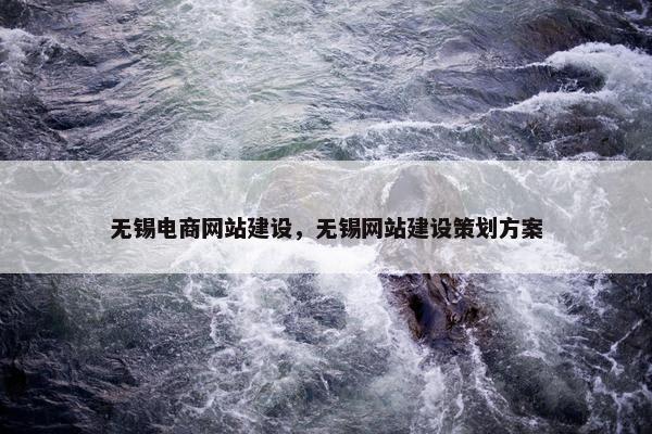 无锡电商网站建设，无锡网站建设策划方案