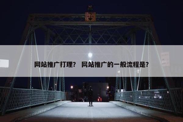 网站推广打理？ 网站推广的一般流程是？