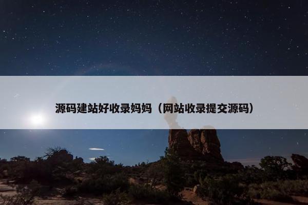 源码建站好收录妈妈（网站收录提交源码）