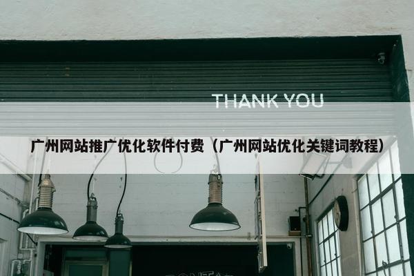 广州网站推广优化软件付费（广州网站优化关键词教程）