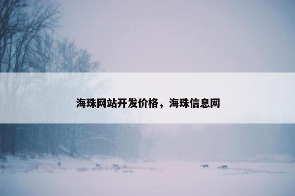 海珠网站开发价格，海珠信息网