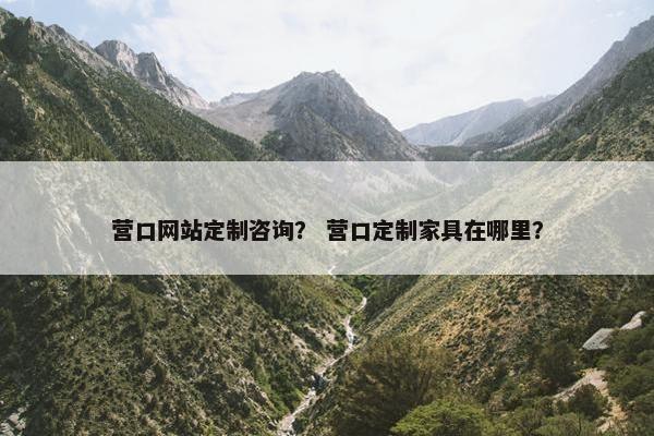 营口网站定制咨询？ 营口定制家具在哪里？