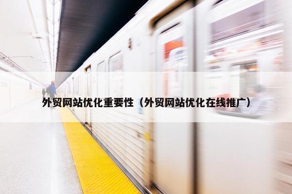 外贸网站优化重要性（外贸网站优化在线推广）