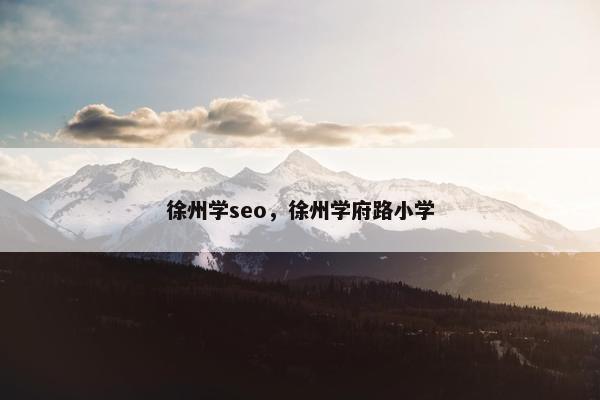 徐州学seo，徐州学府路小学