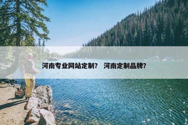 河南专业网站定制？ 河南定制品牌？