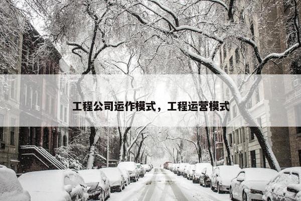 工程公司运作模式，工程运营模式