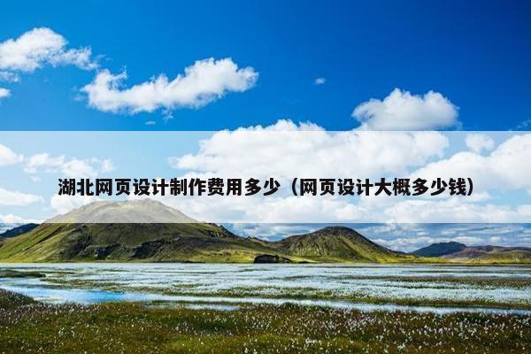 湖北网页设计制作费用多少（网页设计大概多少钱）