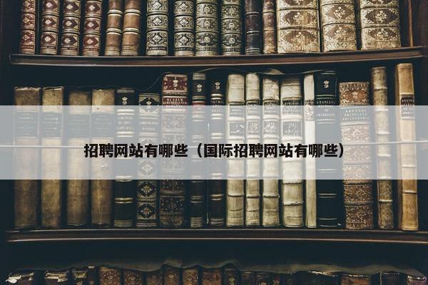 招聘网站有哪些（国际招聘网站有哪些）