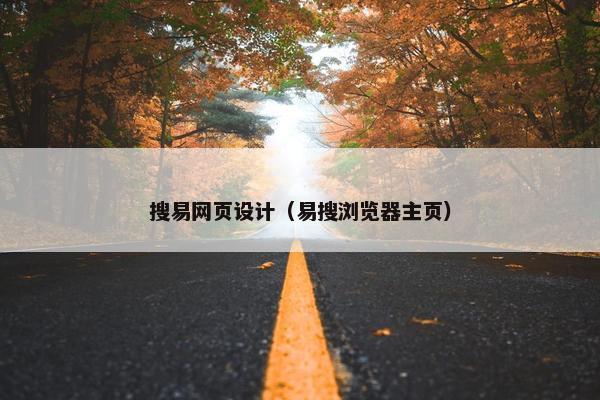 搜易网页设计（易搜浏览器主页）