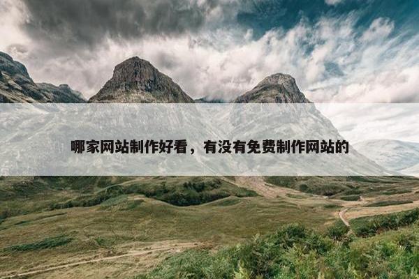 哪家网站制作好看，有没有免费制作网站的