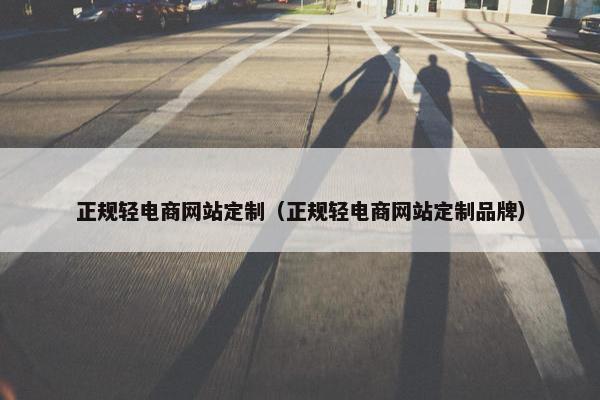 正规轻电商网站定制（正规轻电商网站定制品牌）
