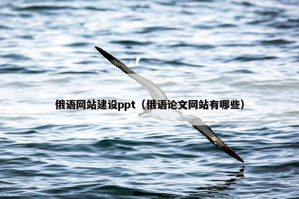俄语网站建设ppt（俄语论文网站有哪些）