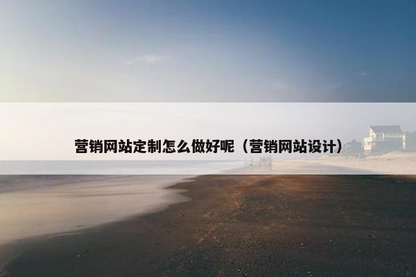 营销网站定制怎么做好呢（营销网站设计）