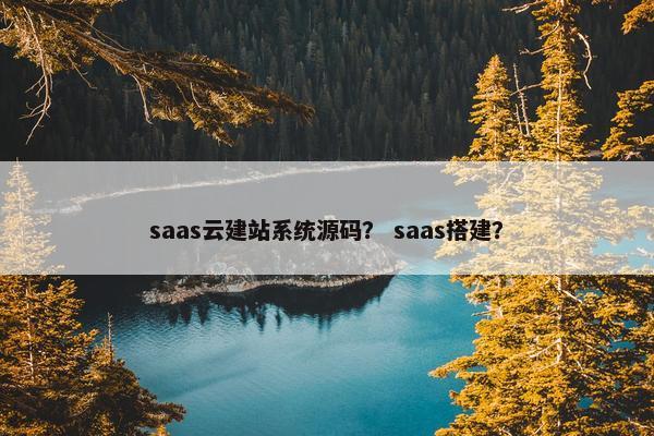 saas云建站系统源码？ saas搭建？