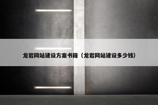 龙岩网站建设方案书籍（龙岩网站建设多少钱）
