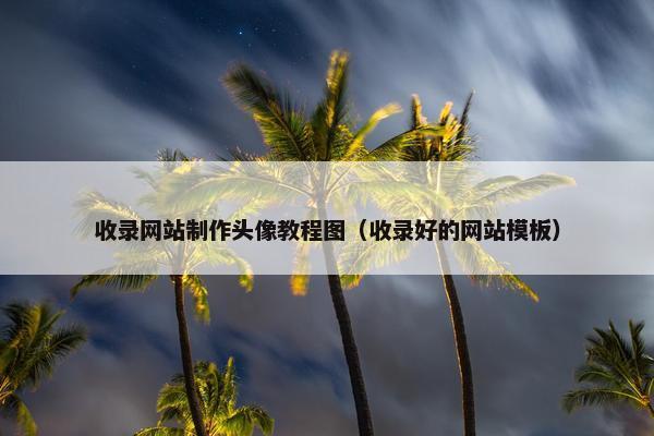 收录网站制作头像教程图（收录好的网站模板）