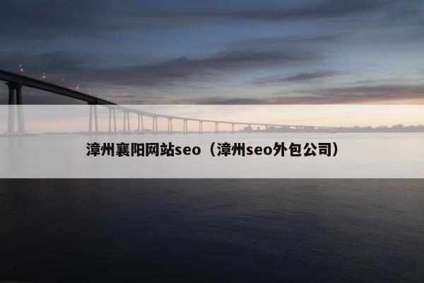 漳州襄阳网站seo（漳州seo外包公司）
