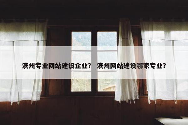滨州专业网站建设企业？ 滨州网站建设哪家专业？
