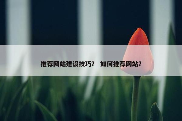 推荐网站建设技巧？ 如何推荐网站？