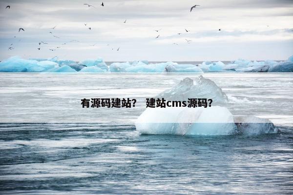 有源码建站？ 建站cms源码？