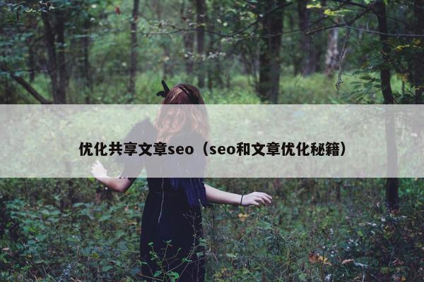 优化共享文章seo（seo和文章优化秘籍）