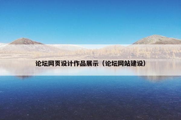 论坛网页设计作品展示（论坛网站建设）