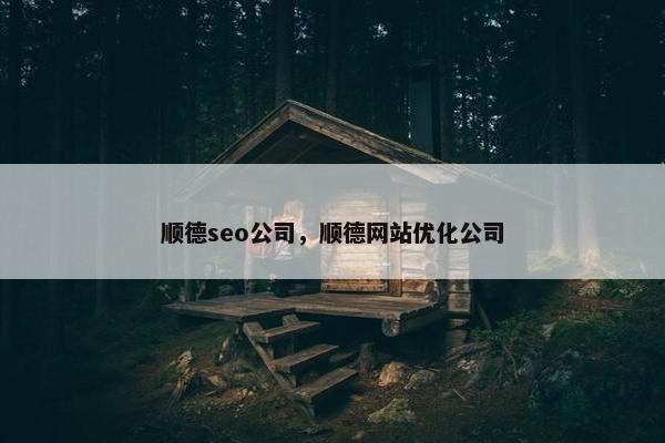 顺德seo公司，顺德网站优化公司