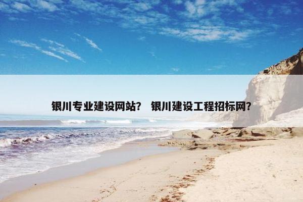 银川专业建设网站？ 银川建设工程招标网？