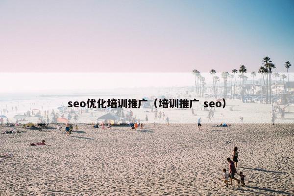 seo优化培训推广（培训推广 seo）