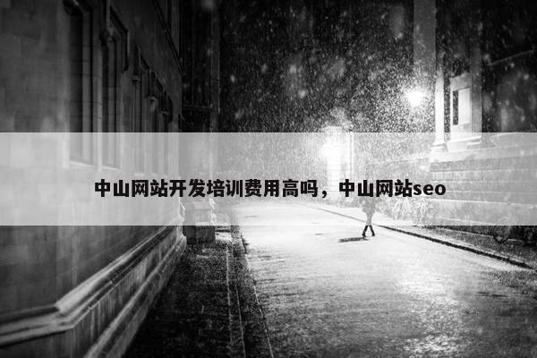 中山网站开发培训费用高吗，中山网站seo