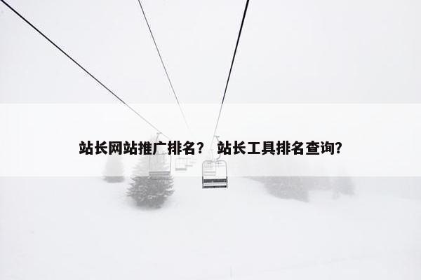 站长网站推广排名？ 站长工具排名查询？