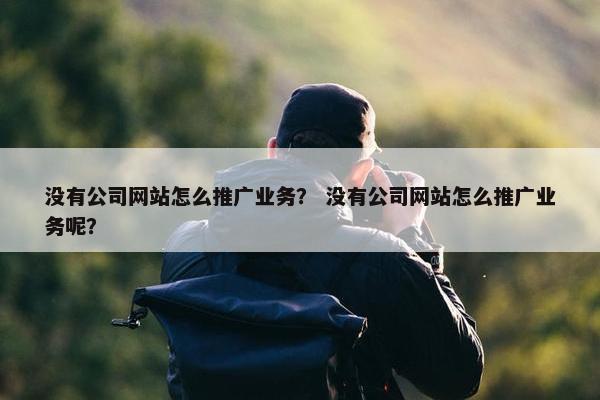 没有公司网站怎么推广业务？ 没有公司网站怎么推广业务呢？