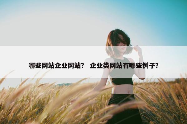 哪些网站企业网站？ 企业类网站有哪些例子？