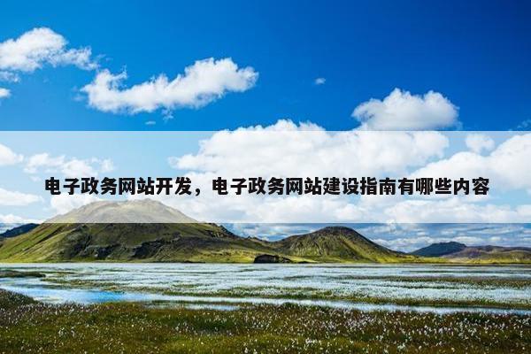 电子政务网站开发，电子政务网站建设指南有哪些内容