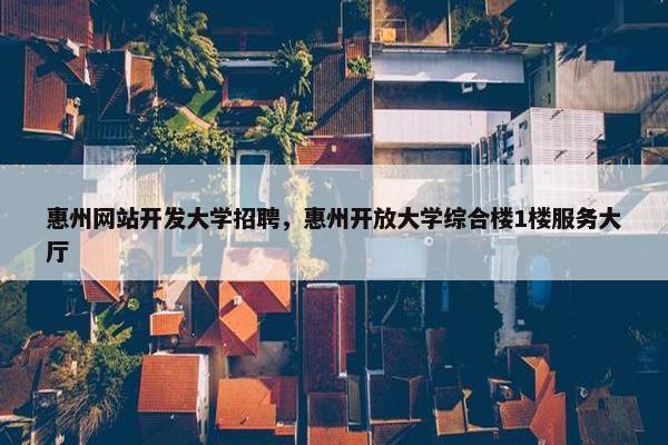 惠州网站开发大学招聘，惠州开放大学综合楼1楼服务大厅