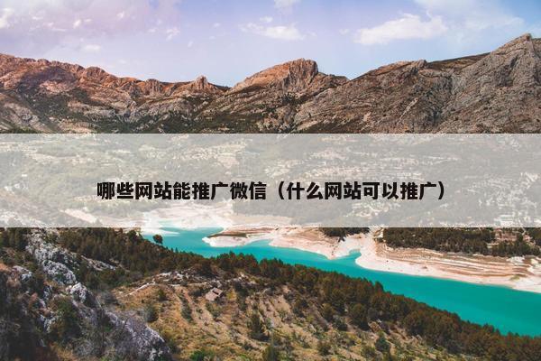 哪些网站能推广微信（什么网站可以推广）