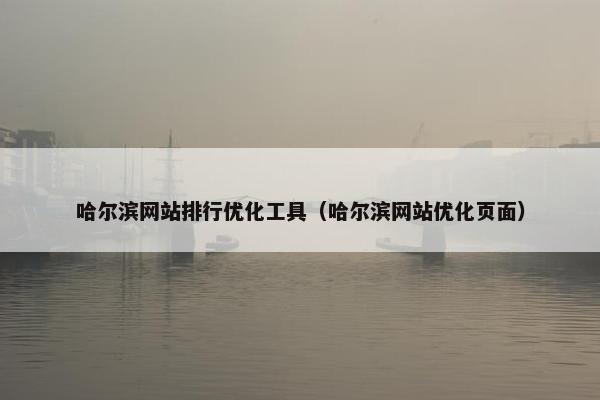 哈尔滨网站排行优化工具（哈尔滨网站优化页面）
