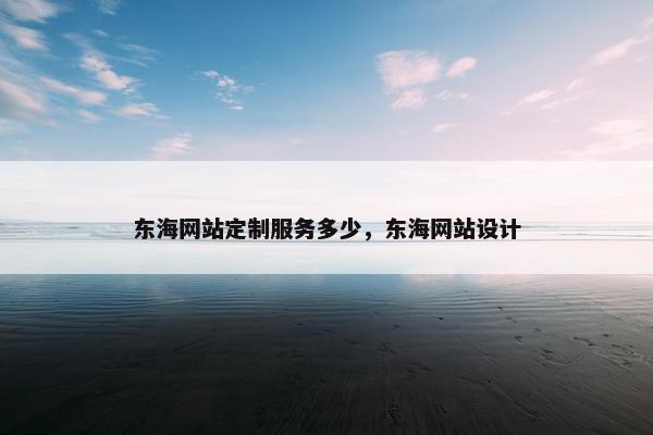 东海网站定制服务多少，东海网站设计