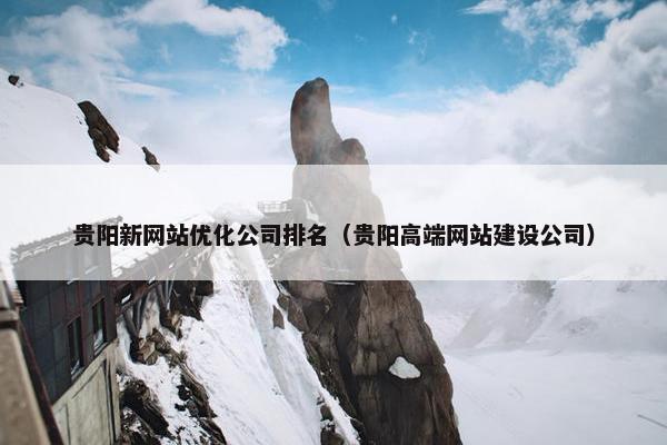 贵阳新网站优化公司排名（贵阳高端网站建设公司）