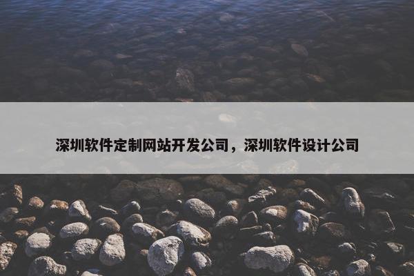 深圳软件定制网站开发公司，深圳软件设计公司