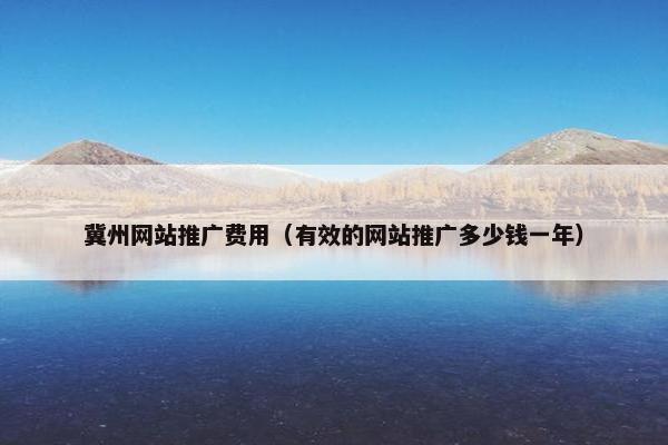冀州网站推广费用（有效的网站推广多少钱一年）