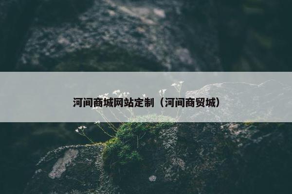河间商城网站定制（河间商贸城）