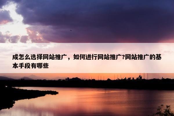 成怎么选择网站推广，如何进行网站推广?网站推广的基本手段有哪些