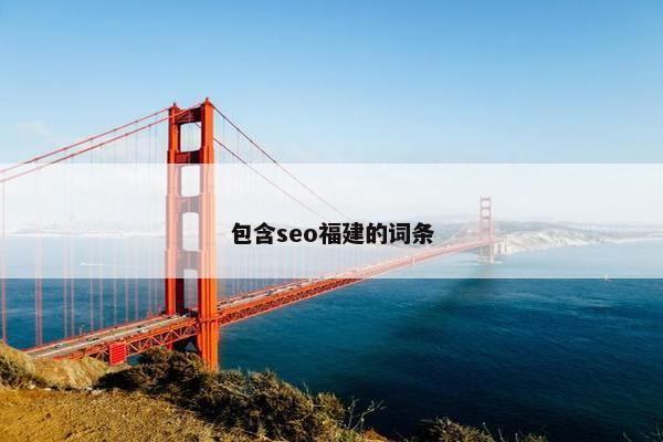 包含seo福建的词条