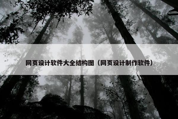 网页设计软件大全结构图（网页设计制作软件）