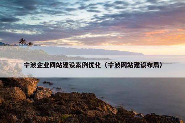 宁波企业网站建设案例优化（宁波网站建设布局）